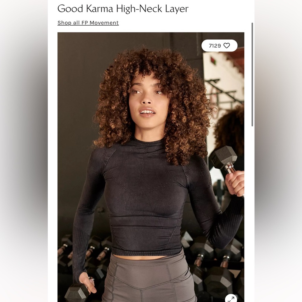 FP Movement by Free People Black High-Neck Top